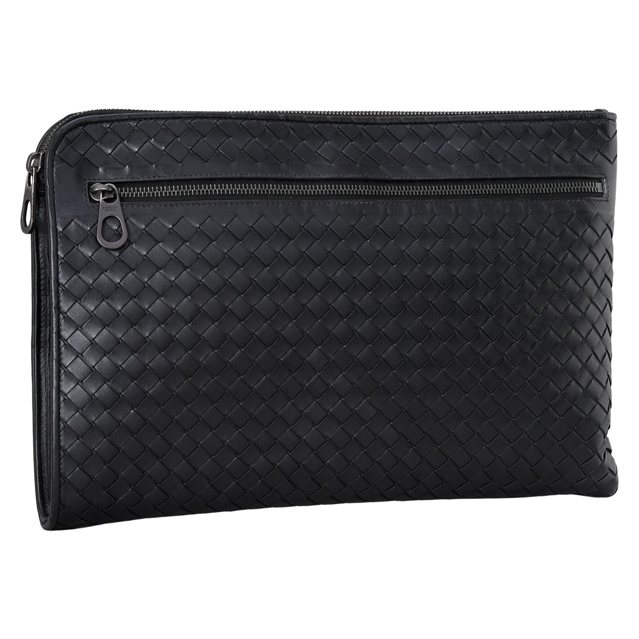 BOTTEGA VENETA(USED)보테가베네타 인트레치아토 클러치 블랙